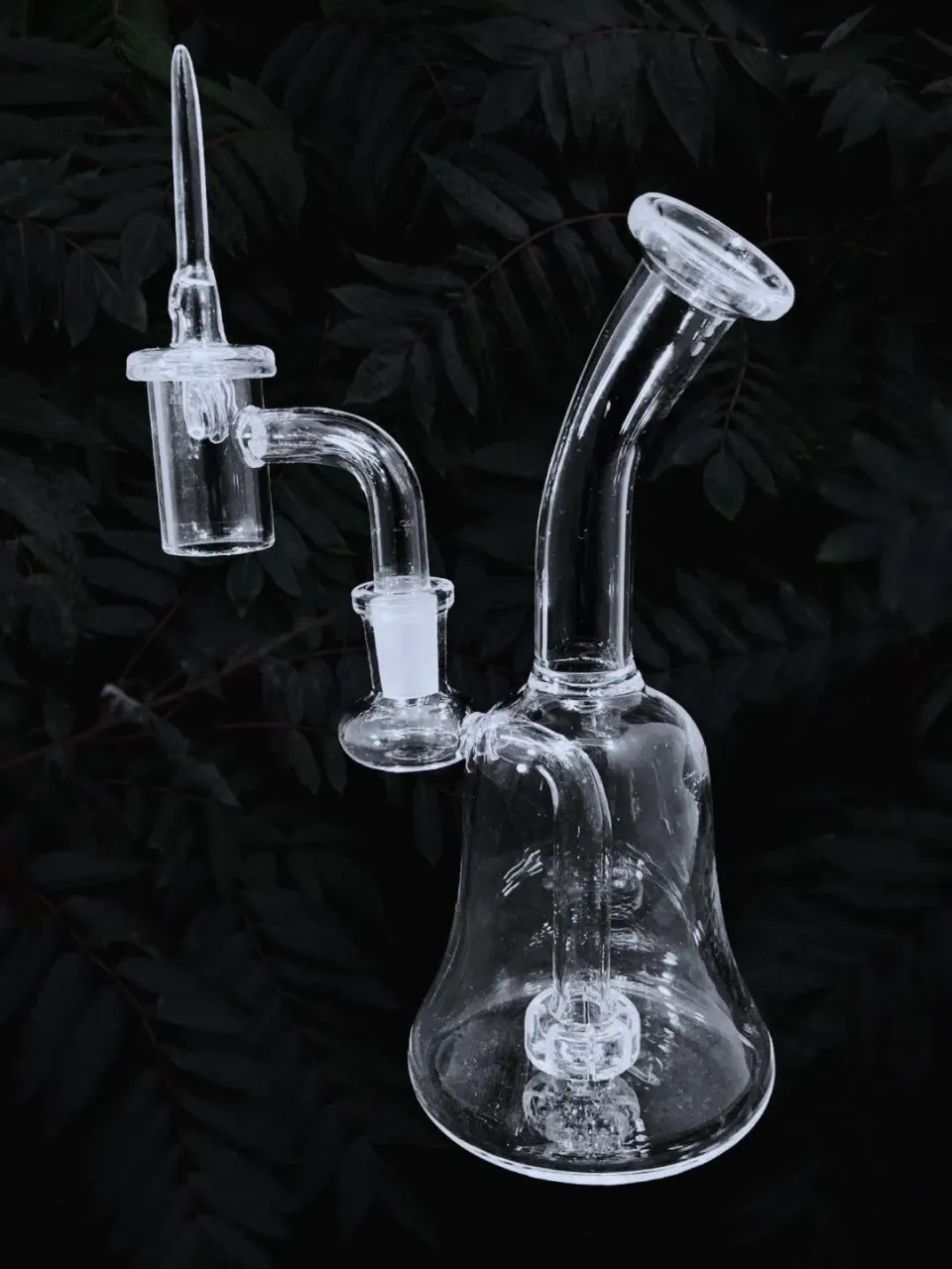 Divine Tribe Glass Rig dab rig met banger en bubble cap compact