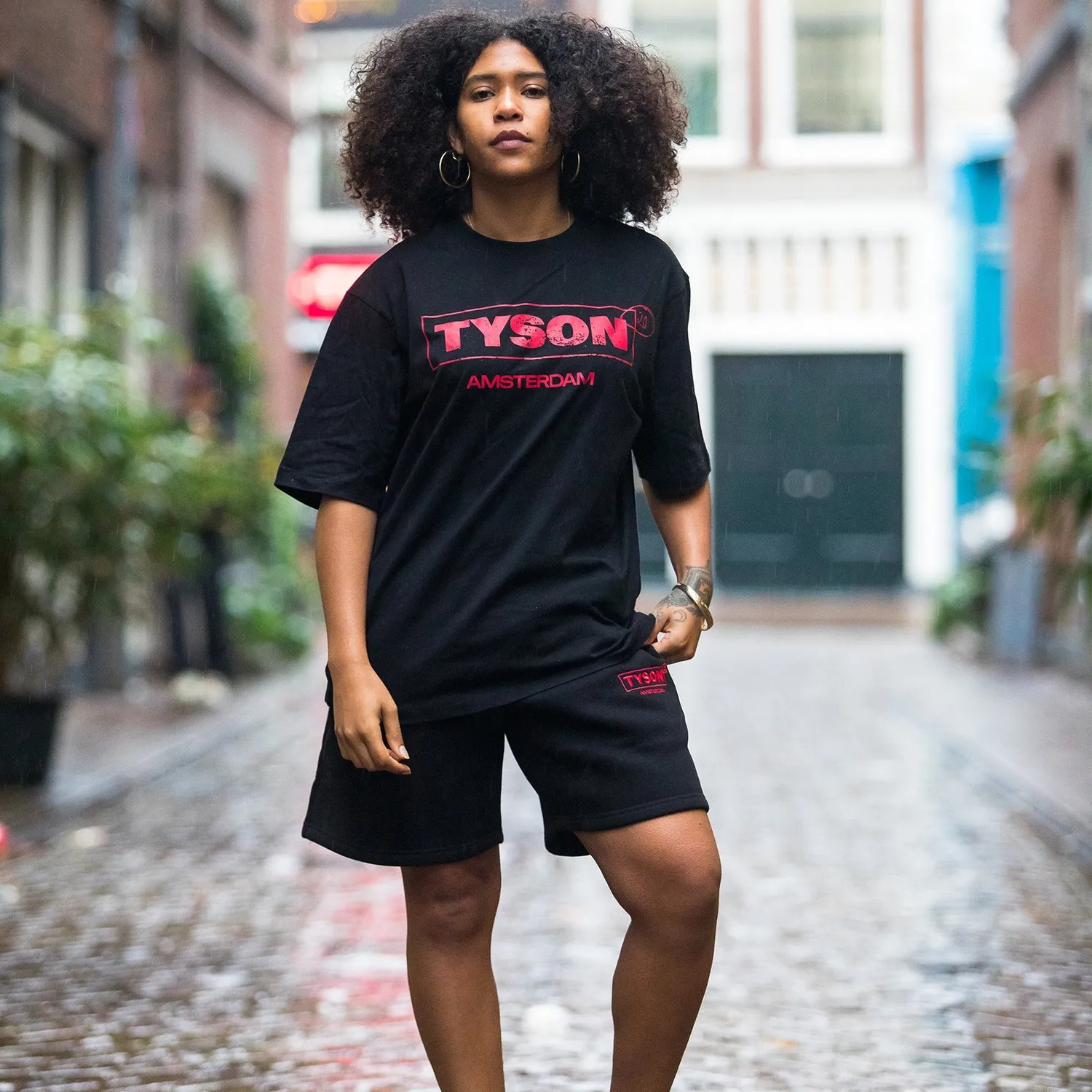 Tyson 2.0 Shorts korte broek zwart katoen unisex