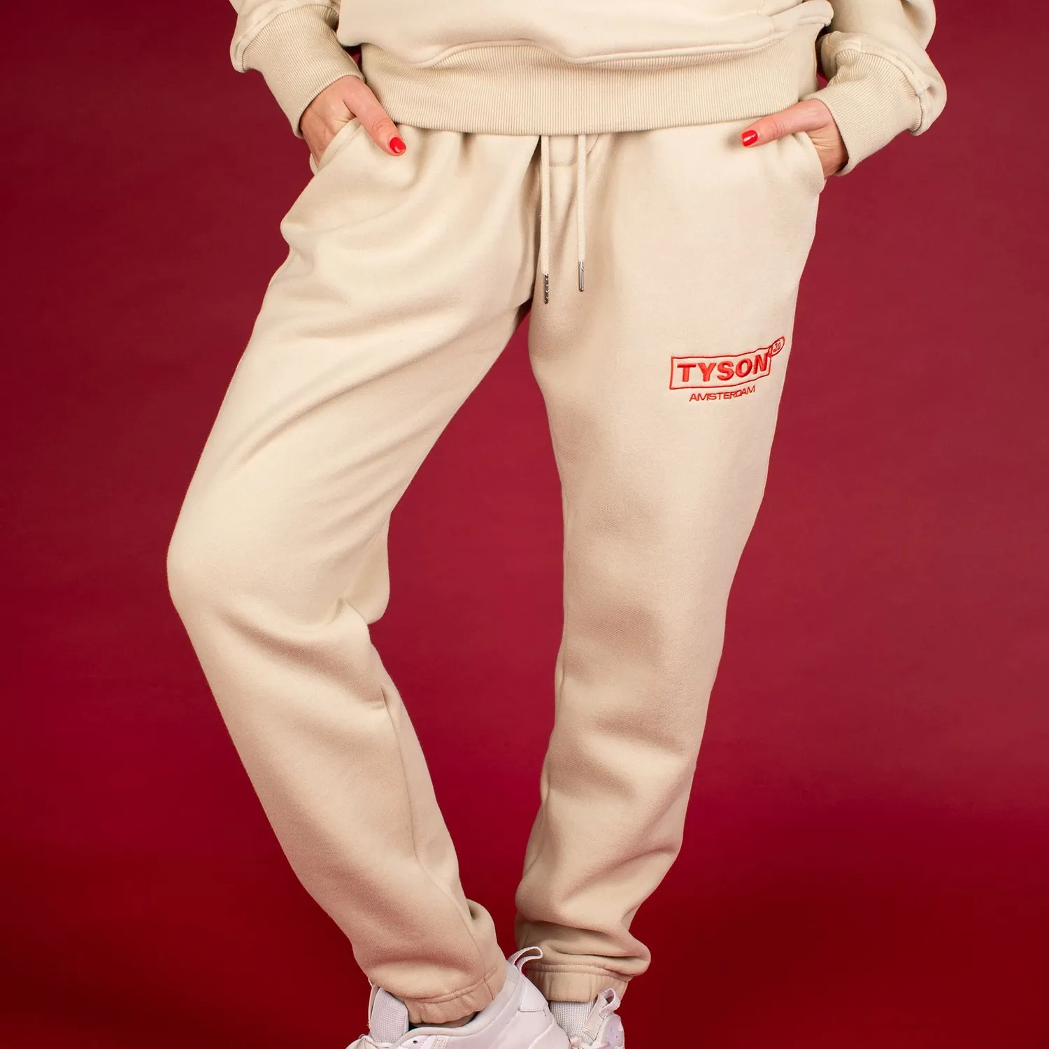 Tyson 2.0 sweatpants beige katoen unisex