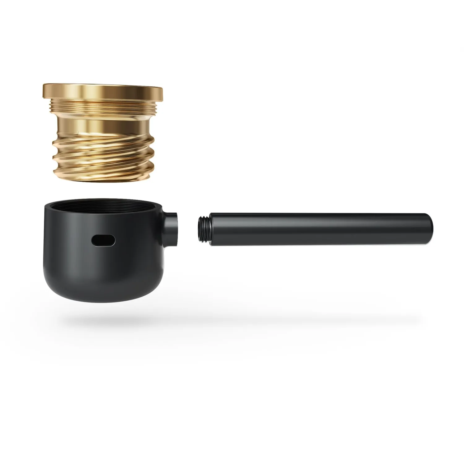 Vessel Pipe pijp Black messing dry herb