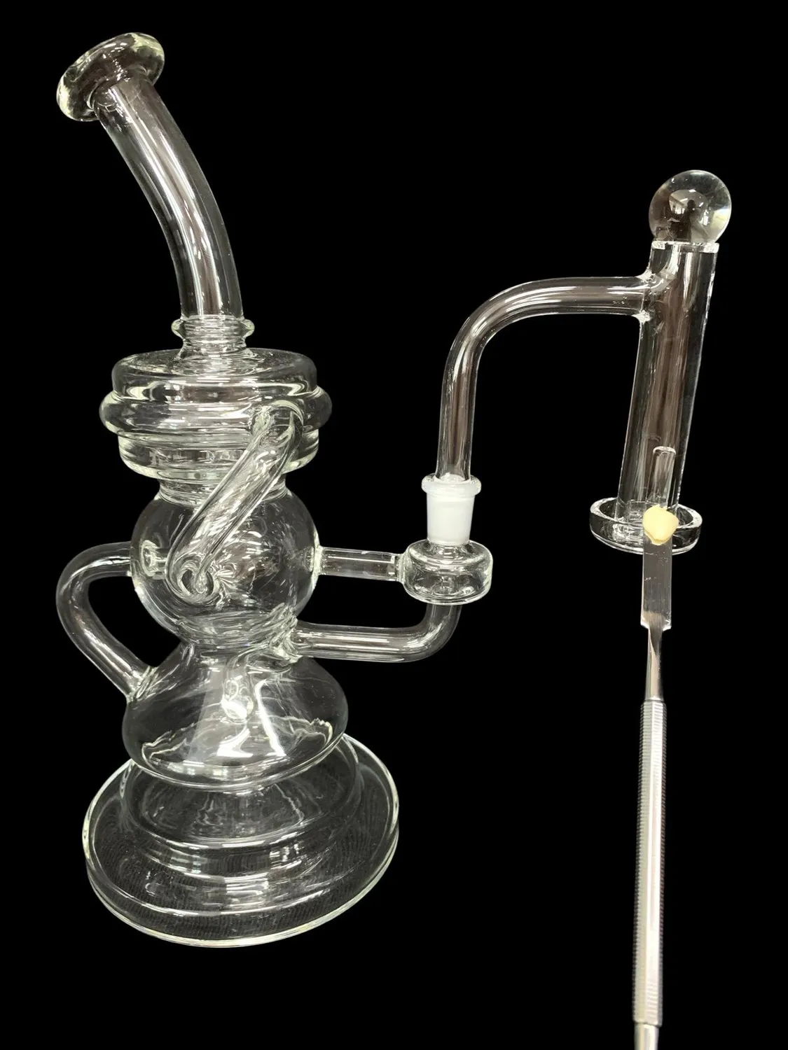 Divine Tribe Compact 10mm Recycler dab rig glas