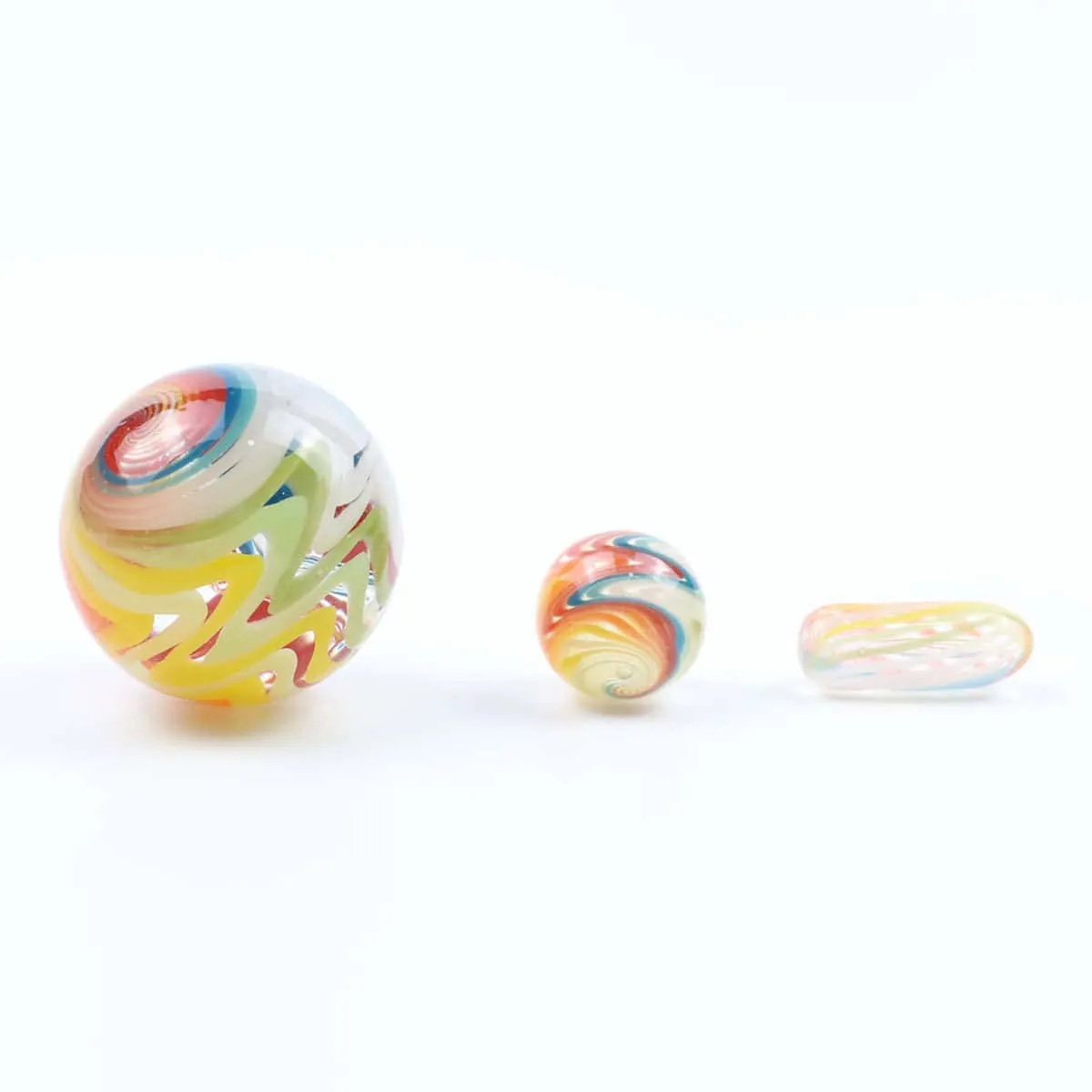 JCVAP Wig Wag glazen marble terp slurper set 3-delig
