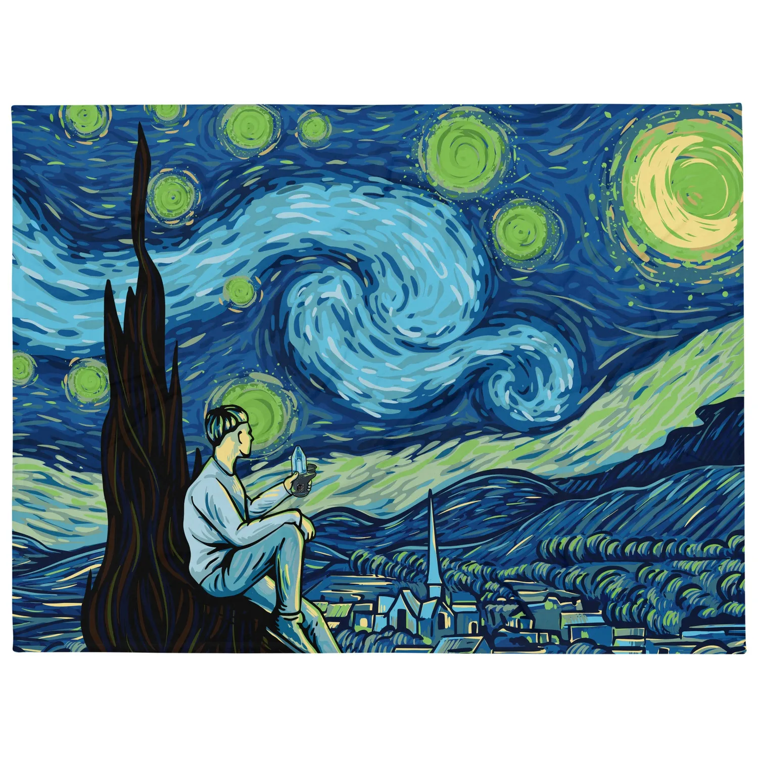Focus V Carta Starry Night plaid polyester 127x152
