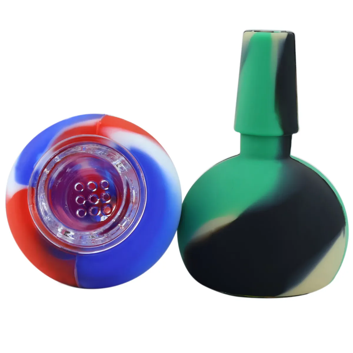 JCVAP Silicone Slide Bowl 14mm male bowl met glas