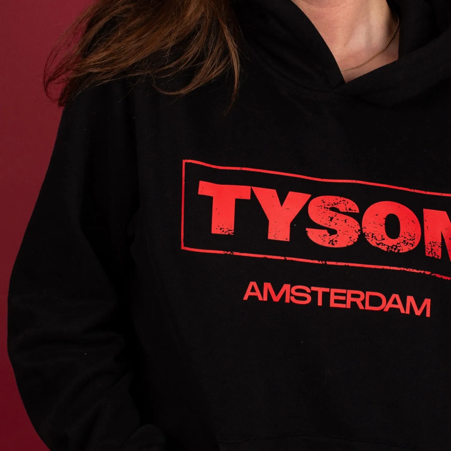 Tyson 2.0 logo hoodie zwart katoen unisex