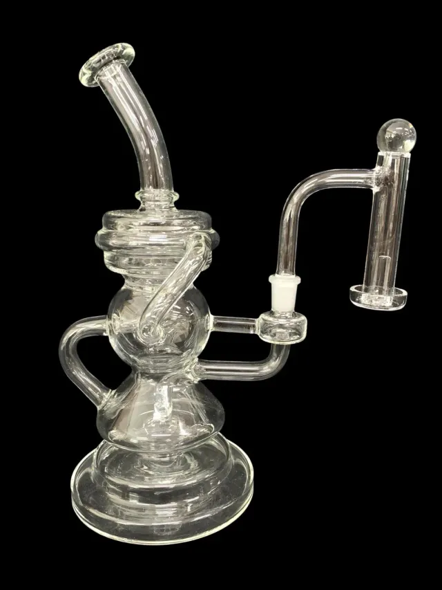 Divine Tribe Compact 10mm Recycler dab rig glas