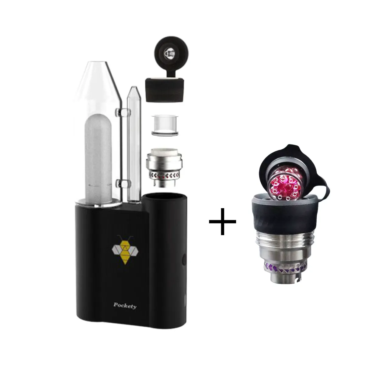JCVAP Pockety 2-in-1 vaporizer kit met quartz chamber
