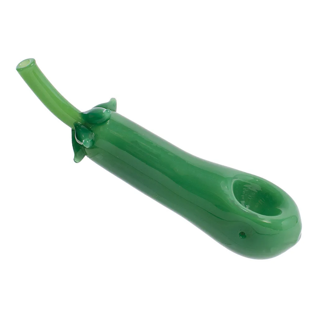 Goody Glass Eggplant glazen pijp paars 11 cm