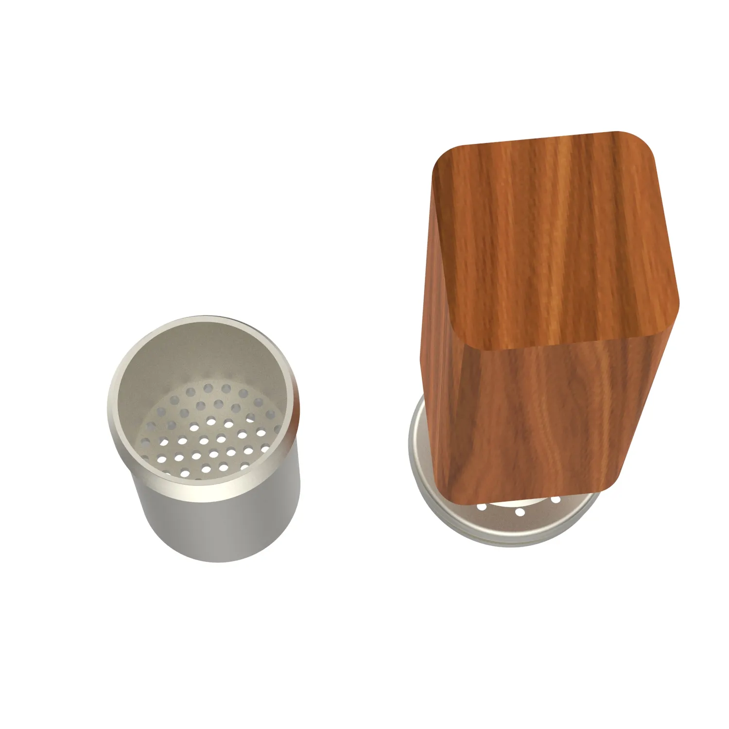 JCVAP Crown Cap injector cap titanium voor Herbcloud
