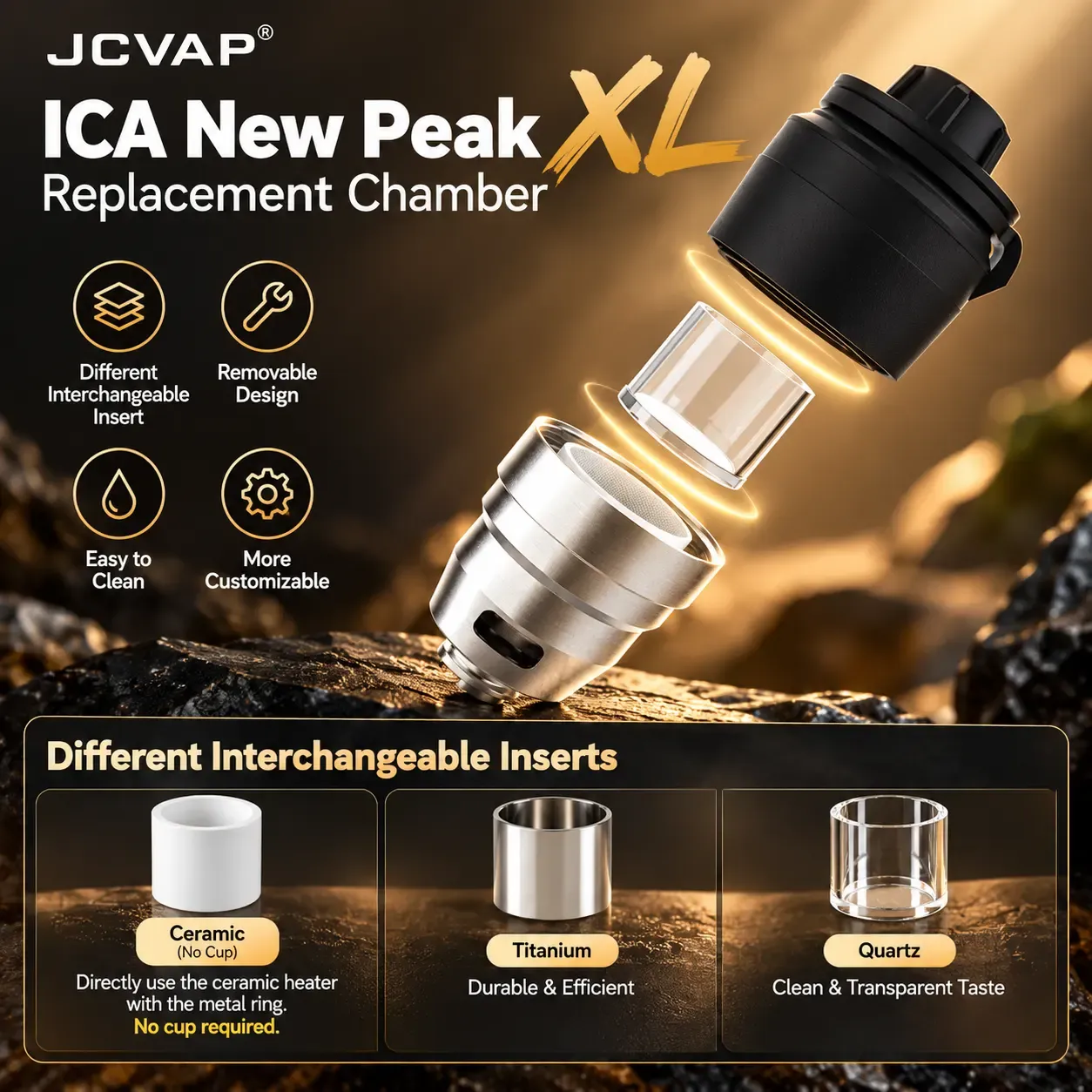JCVAP ICA New Peak XL verwarmingskamer turbo cap