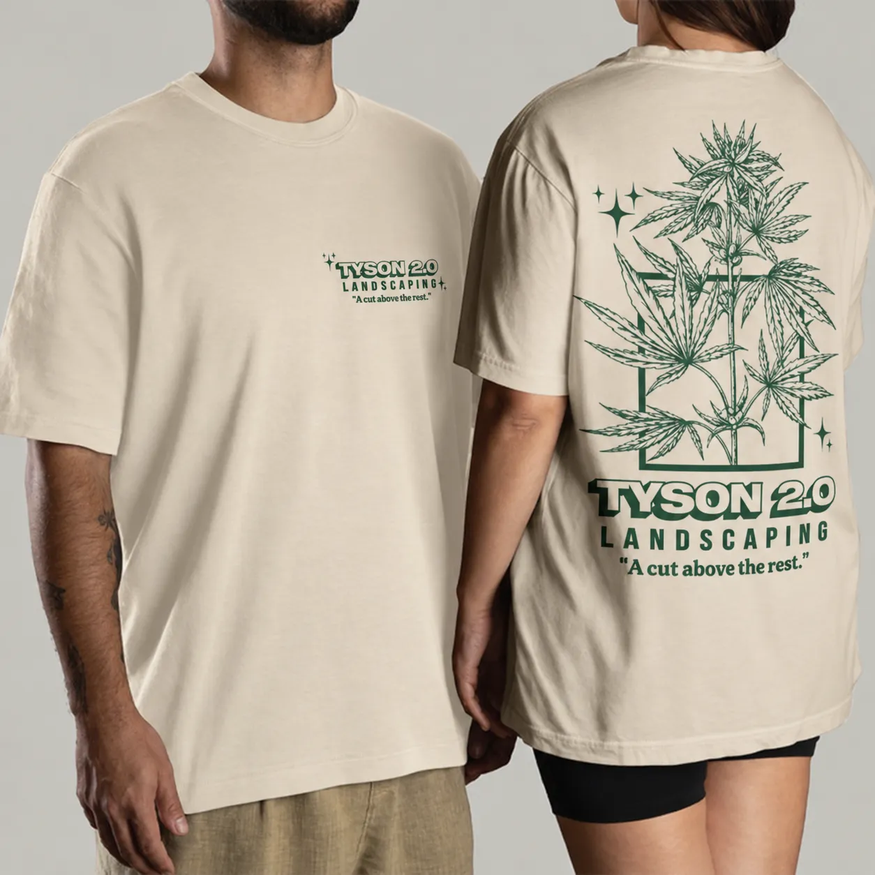 Tyson 2.0 Landscaping T-shirt beige katoen