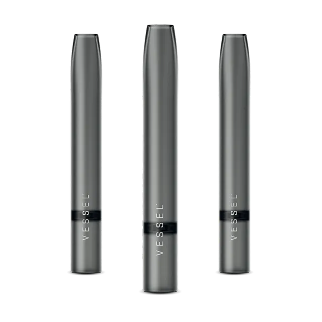 Vessel Air one-hitters grijs 3-pack – glazen pijpjes