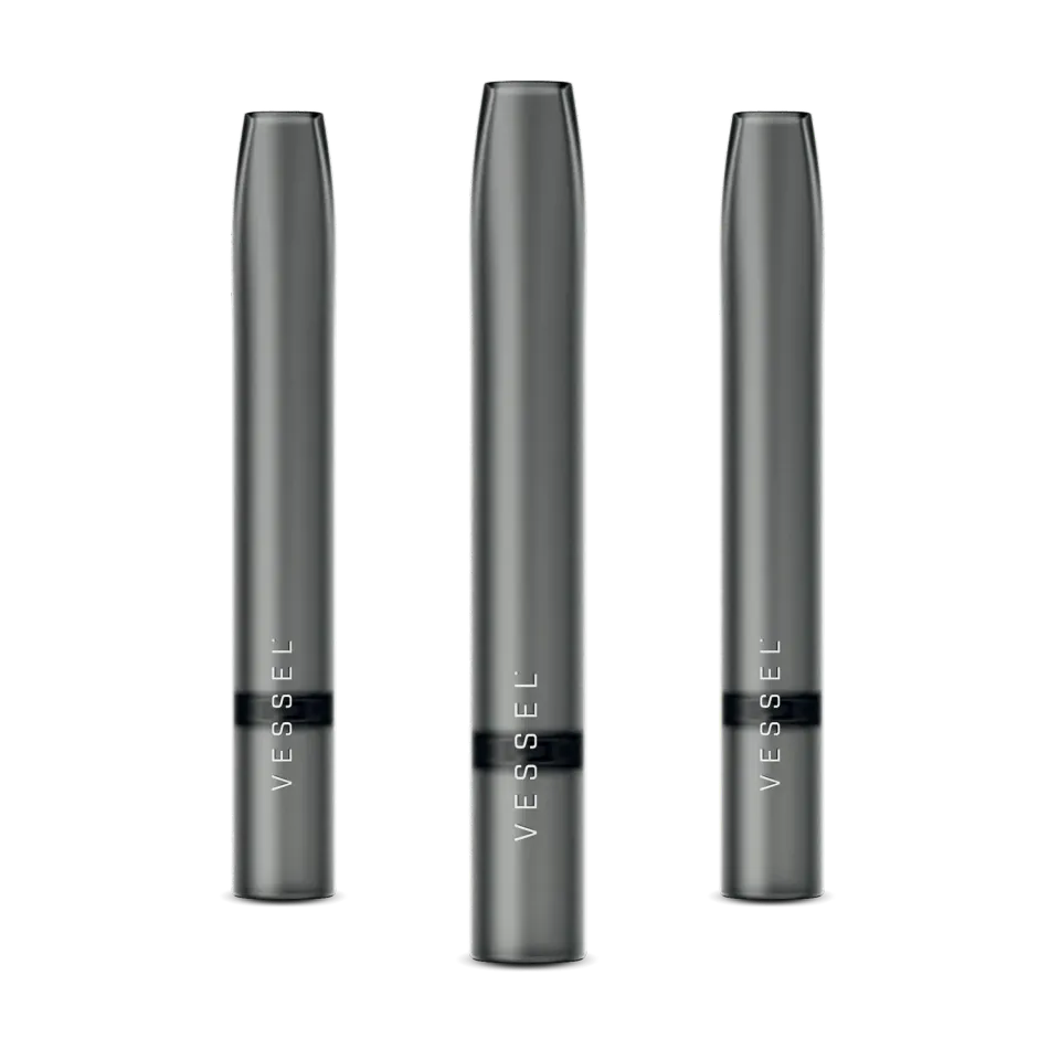 Vessel Air one-hitters grijs 3-pack – glazen pijpjes