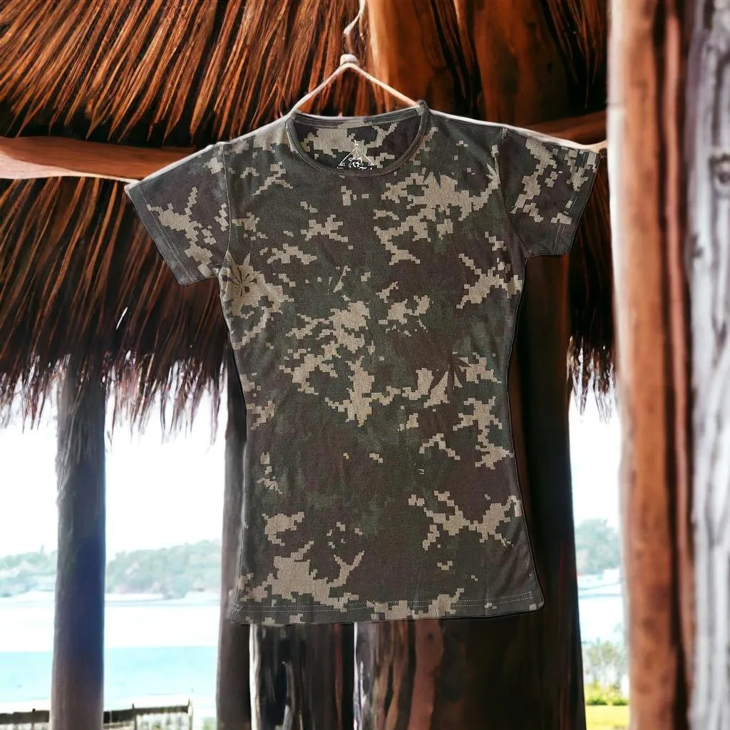 Divine Tribe Digicam dames T-shirt hennep bamboe large digicam