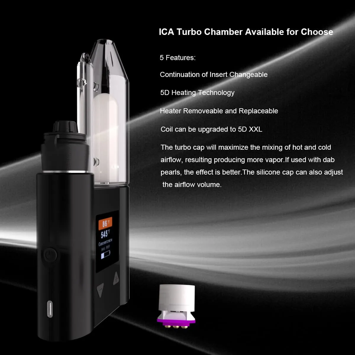 JCVAP Pockety elektrische dab rig 2x 2600mAh