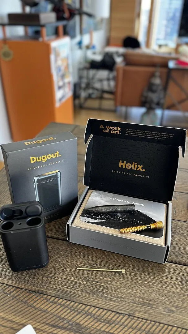 Vessel Dugout opbergcase zwart voor one-hitter