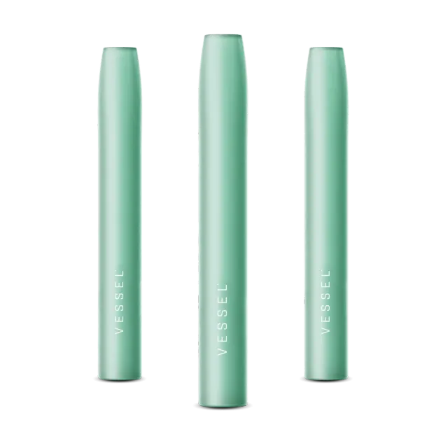 Vessel Air Jade glazen one-hitters 3-pack dry herb