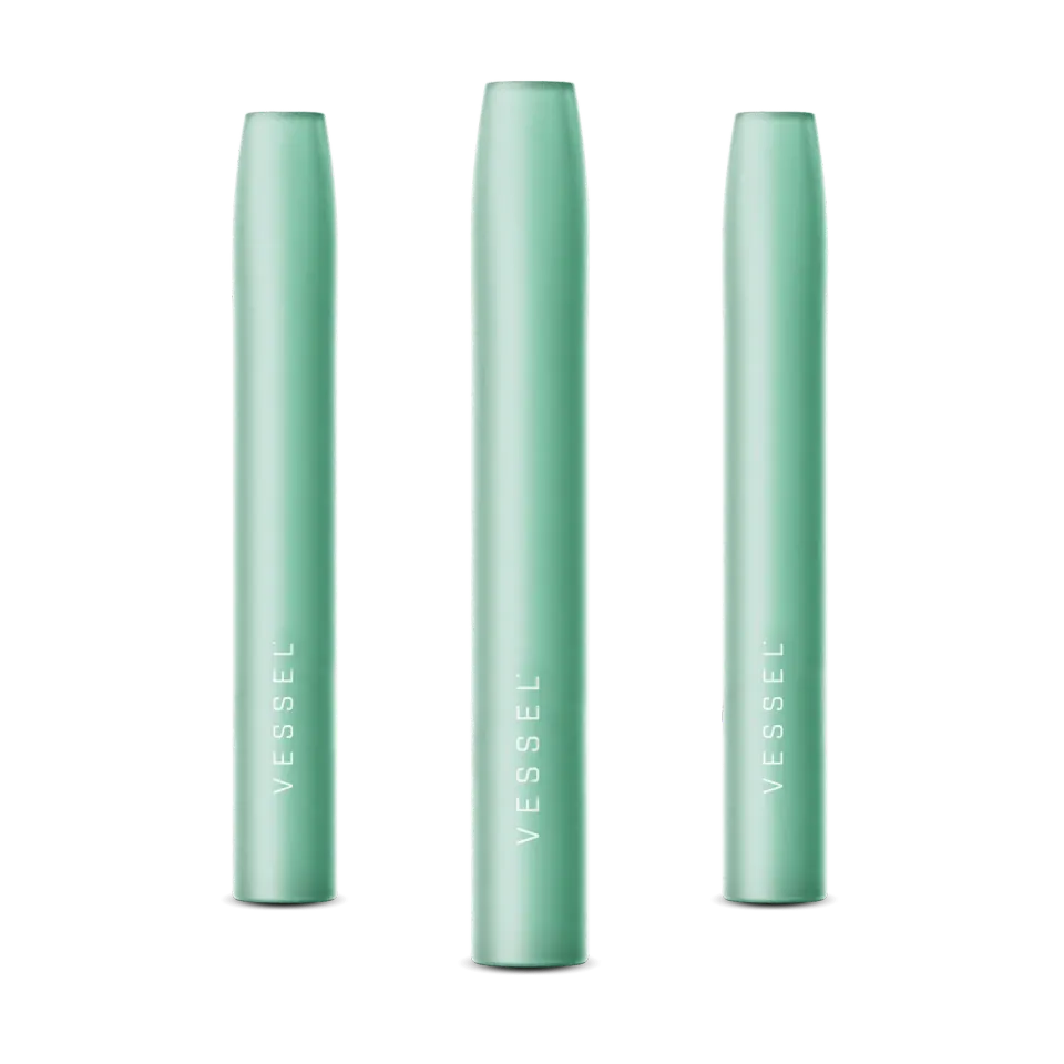 Vessel Air Jade glazen one-hitters 3-pack dry herb
