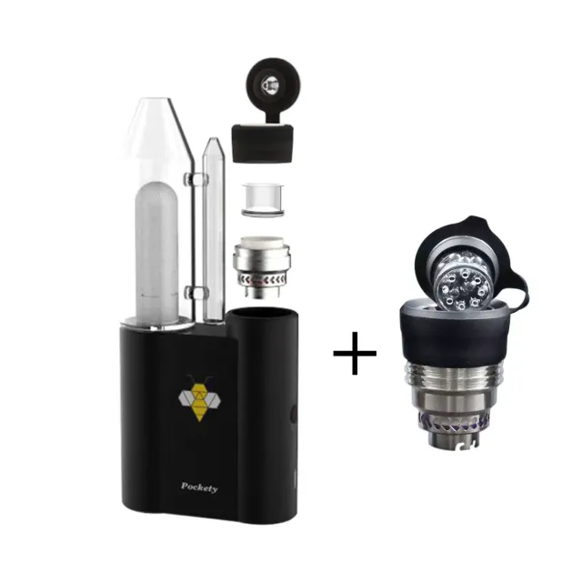 JCVAP Pockety 2-in-1 vaporizer kit met quartz chamber