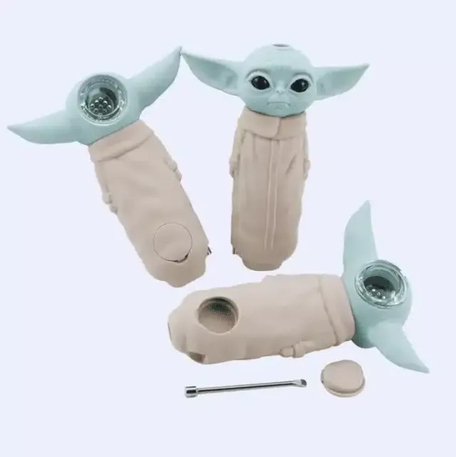 JCVAP Baby Yoda siliconen pijpje groen flexibel