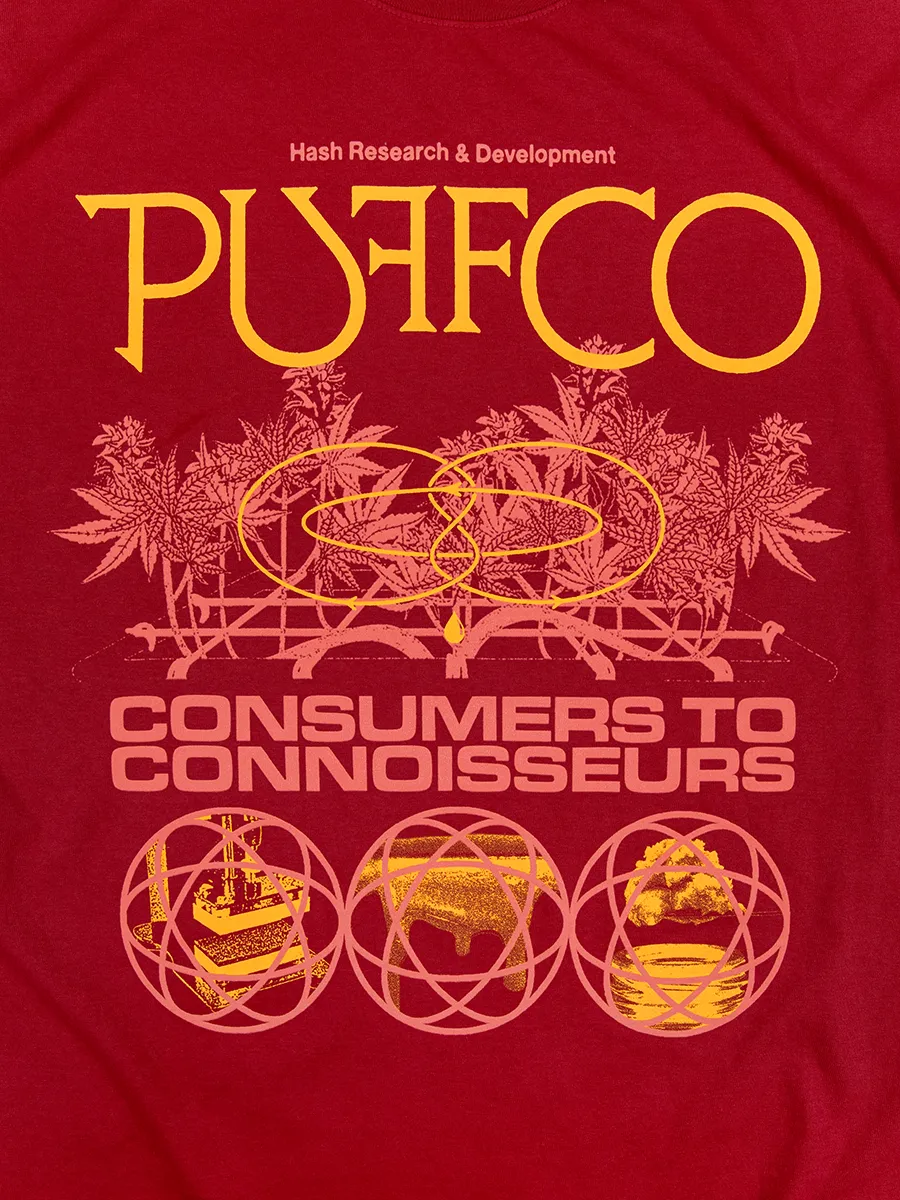 Puffco Daybreak T-Shirt donkerrood katoen