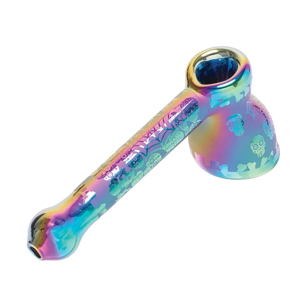 Dip Devices Electroplated glazen bubbler 6,3 inch blauw