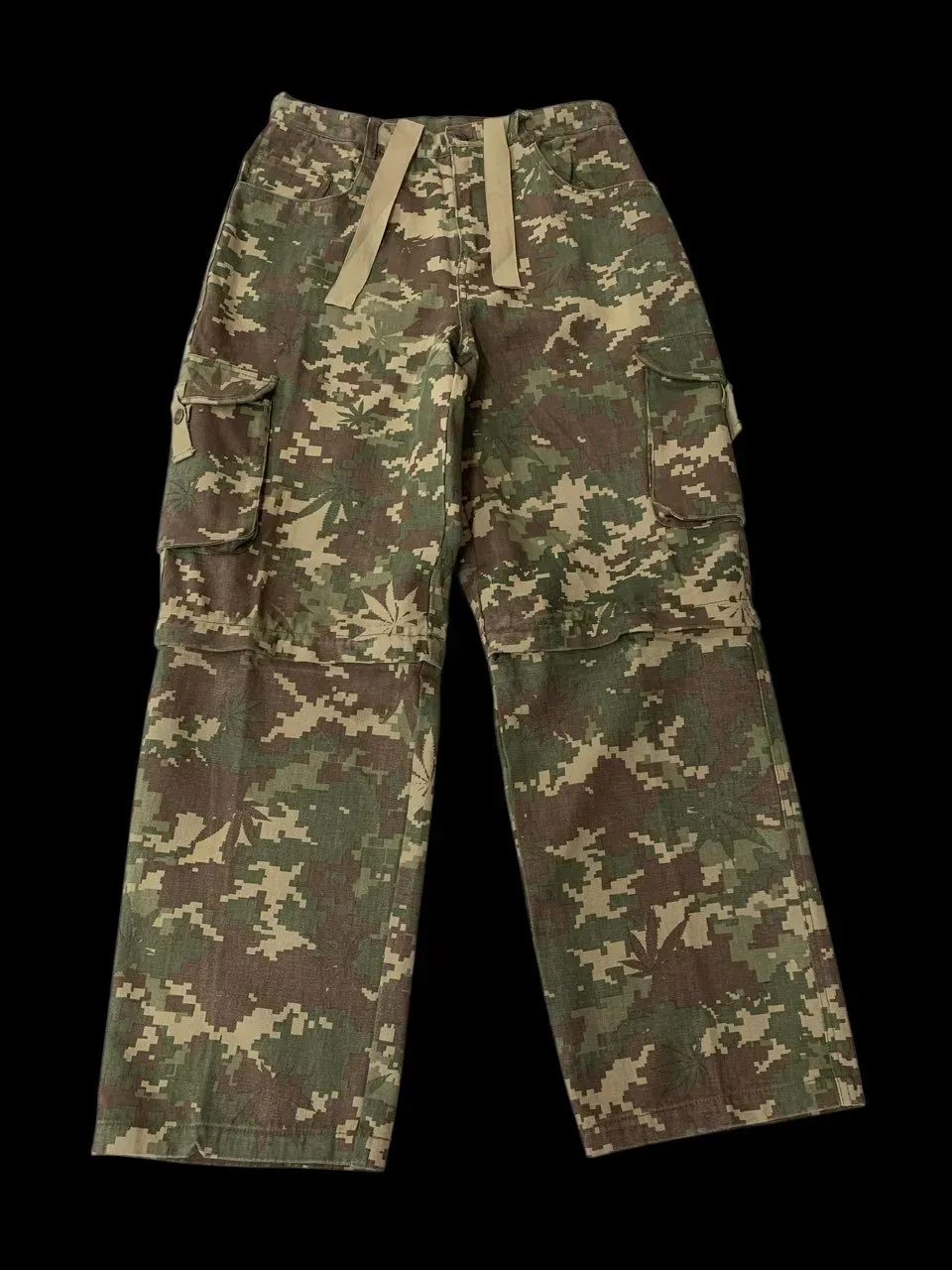 Divine Tribe Vintage Big & Tall hennep cargo broek donkergrijs