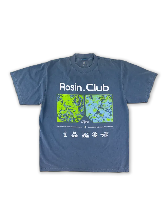 Puffco Rosin Club T-shirt blauw 100% katoen