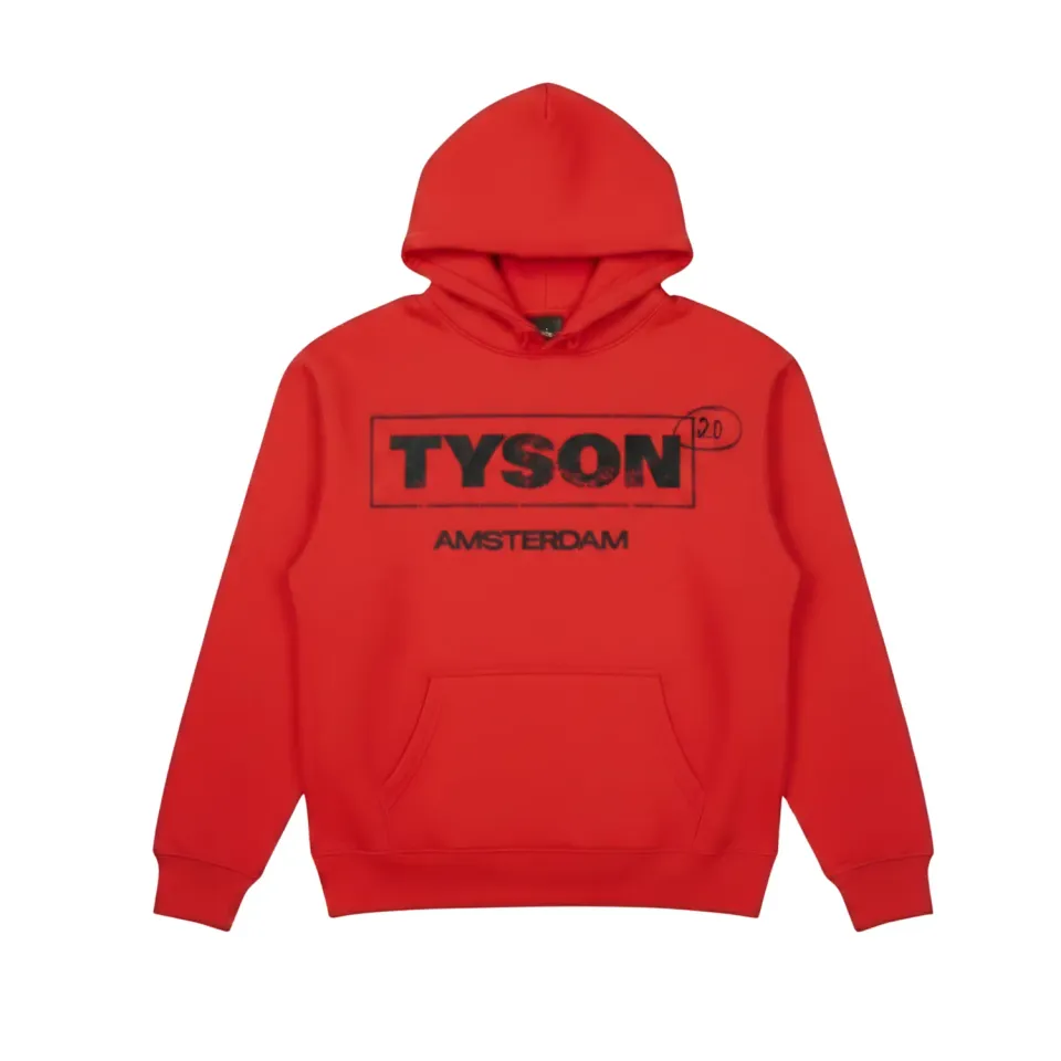 Tyson 2.0 Logo hoodie katoen Rood unisex