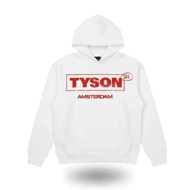 Tyson 2.0 Logo hoodie wit katoen unisex