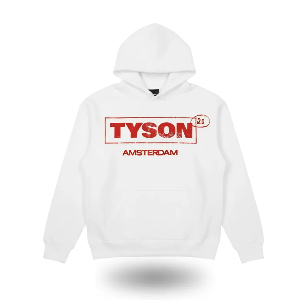 Tyson 2.0 Logo hoodie wit katoen unisex
