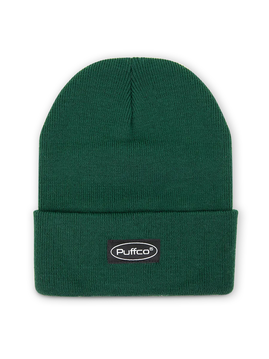 Puffco Brand Beanie muts groen verstelbare boord