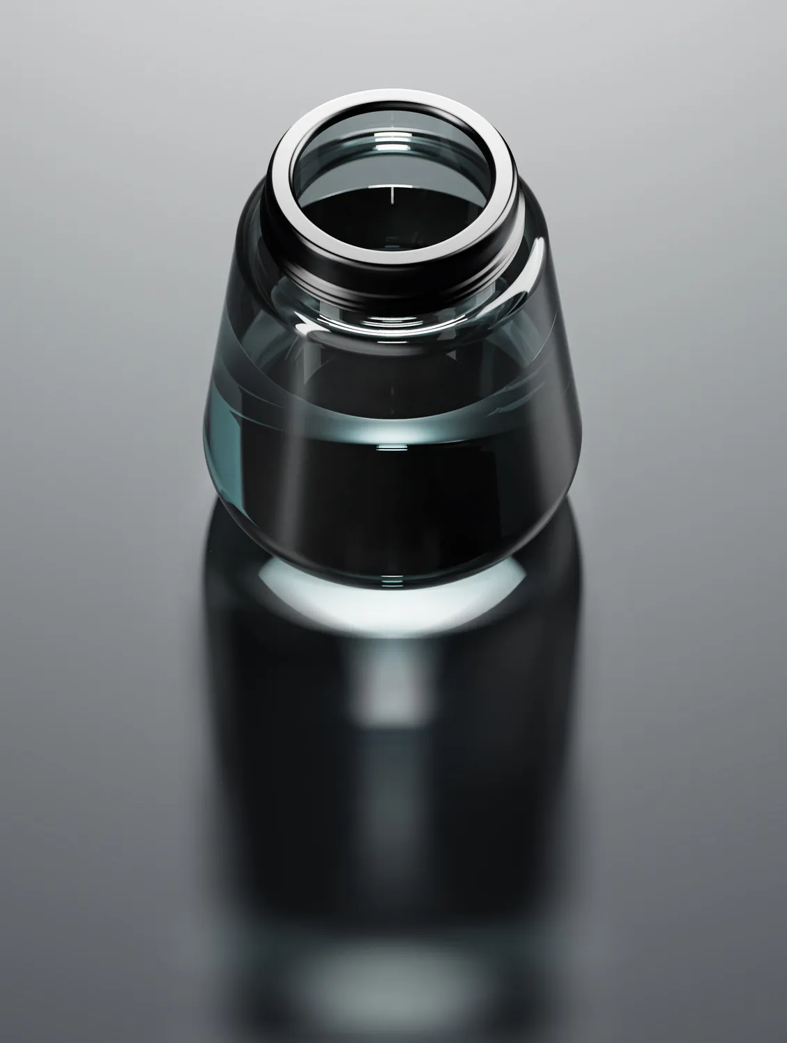 Vessel Element bubbler zwart glas