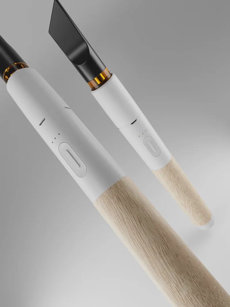 Vessel Craftsman White vaporizer beukenhout pen