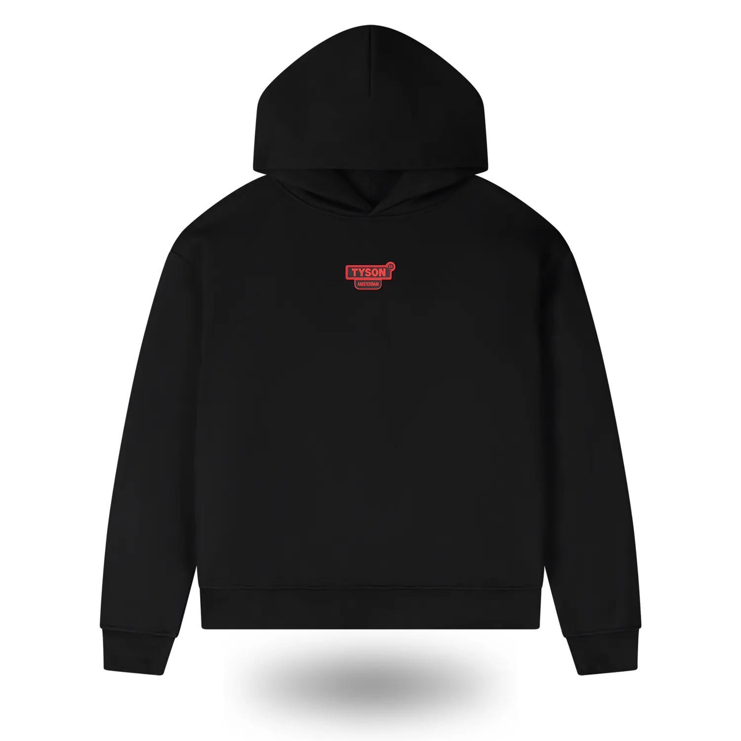Tyson 2.0 Ear Hoodie unisex zwart met oor-borduursel