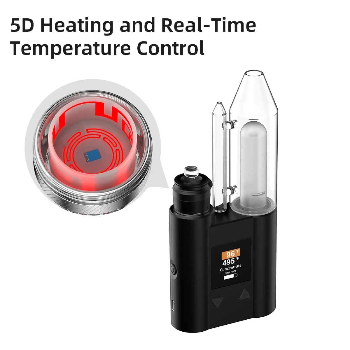 JCVAP Pockety elektrische dab rig 2x 2600mAh