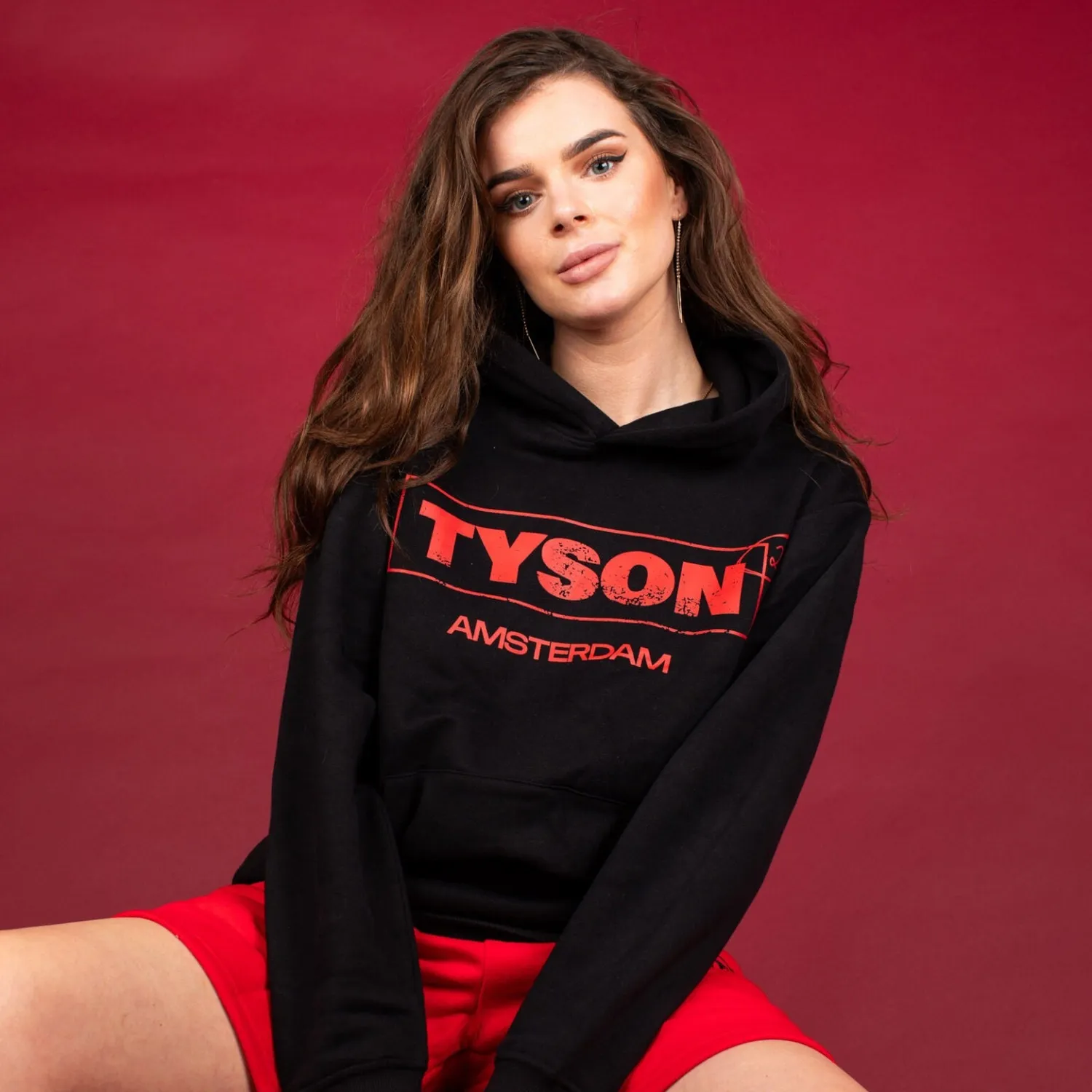 Tyson 2.0 logo hoodie zwart katoen unisex