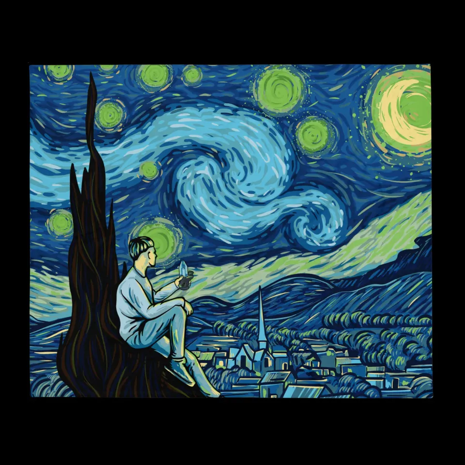 Focus V Carta Starry Night plaid polyester 127x152