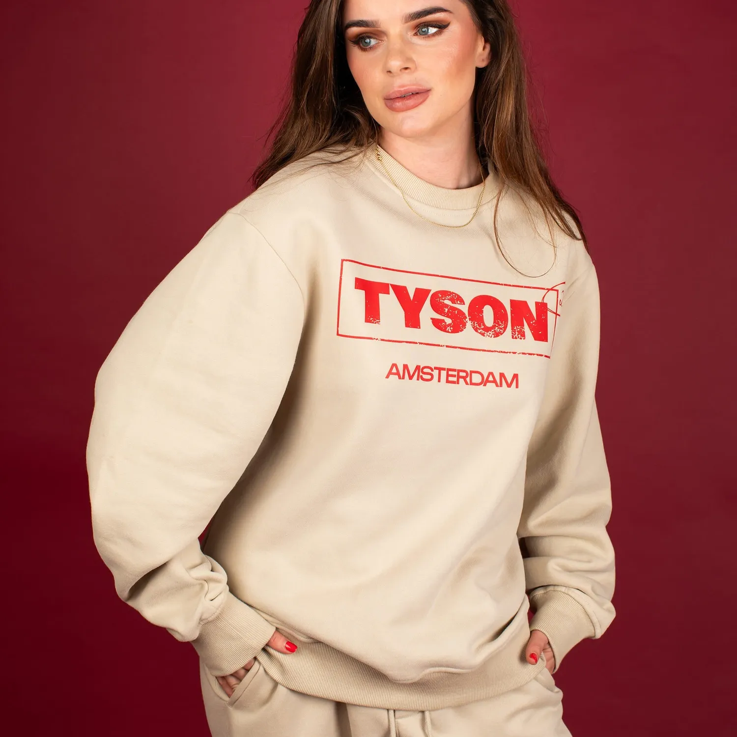 Tyson 2.0 Sweatshirt beige katoen unisex