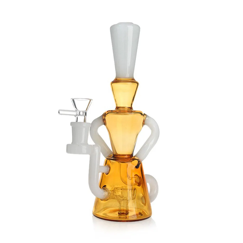 Dip Devices Double Uptake Klein Recycler rig 14mm amber