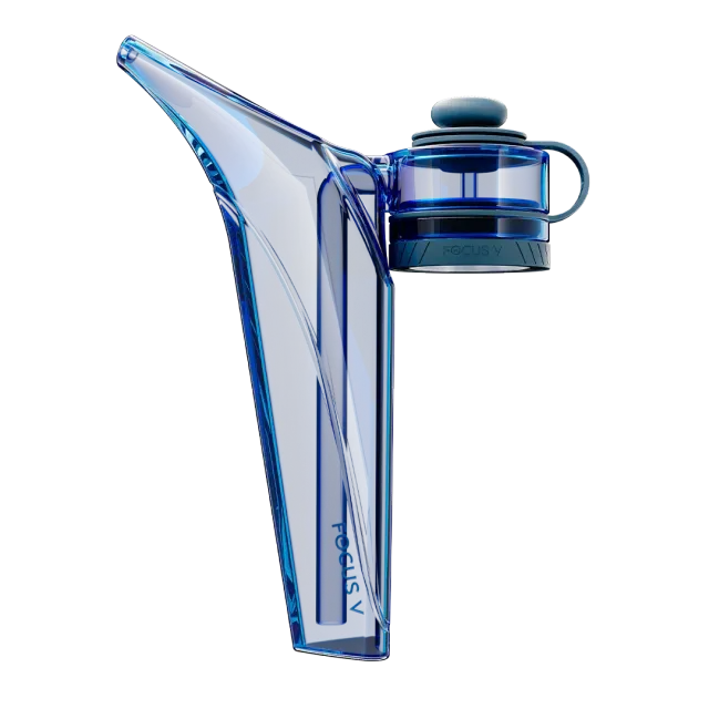 Focus V Aeris bubbler blauw glas met swivel
