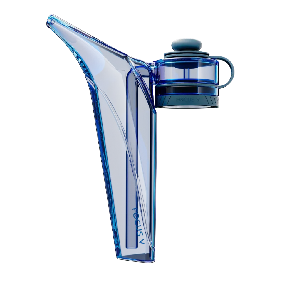 Focus V Aeris bubbler blauw glas met swivel