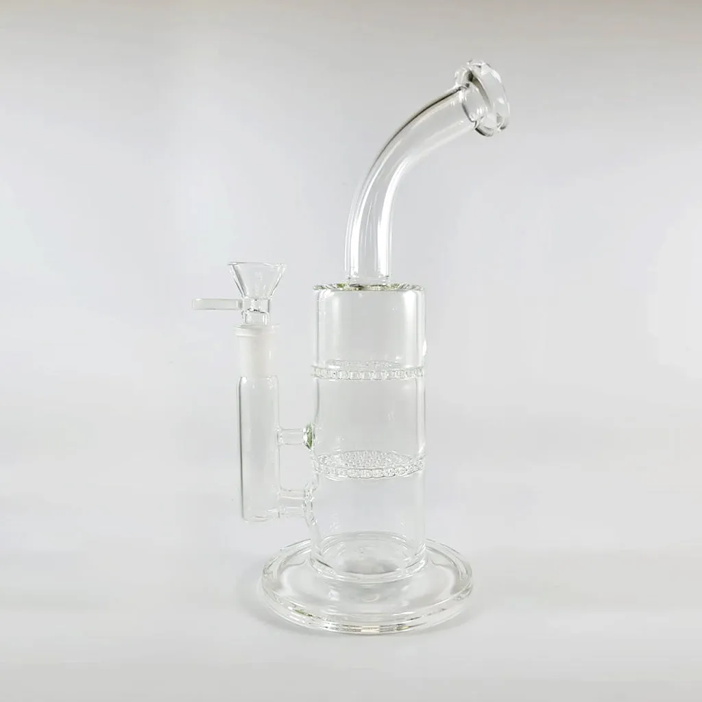 Dip Devices Dual Honeycomb Disk Perc Rig dab rig 14mm blauw