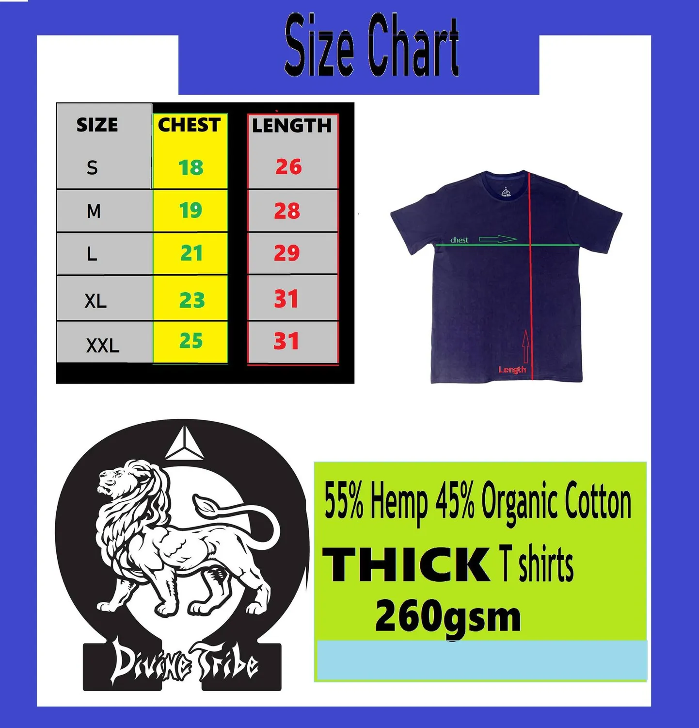 Divine Tribe Thick Hemp T-shirt hennep katoen 260 GSM