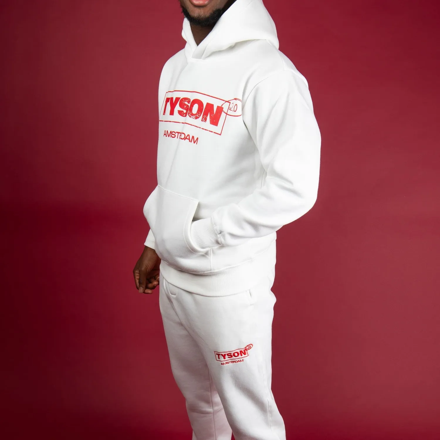 Tyson 2.0 Logo hoodie wit katoen unisex