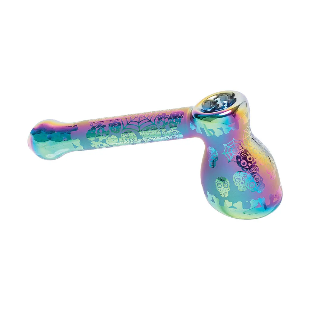Dip Devices Electroplated glazen bubbler 6,3 inch blauw