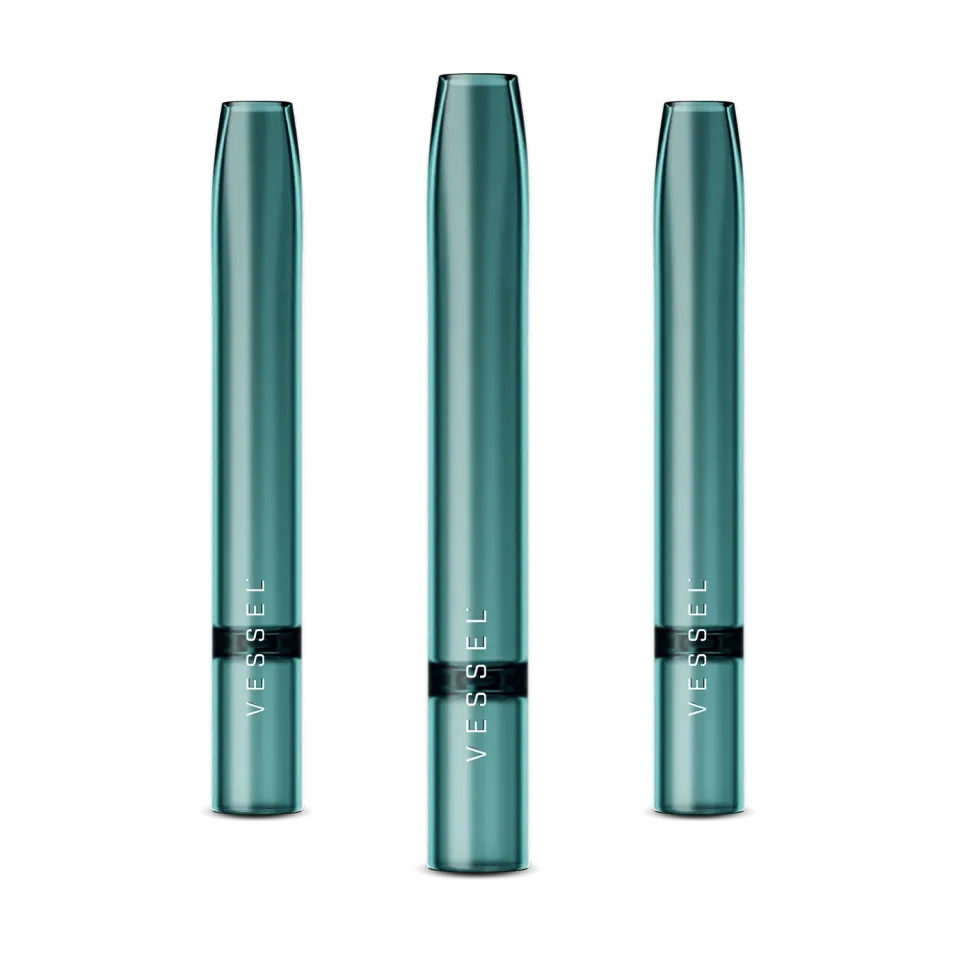 Vessel Air glazen one-hitter smaragd 3 stuks