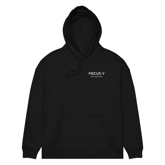 Focus V Dab Smarter Organic hoodie relaxed zwart