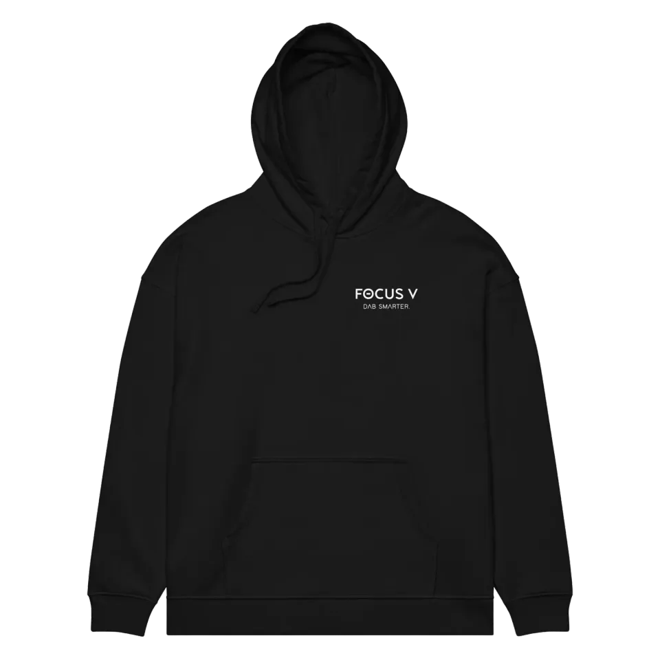 Focus V Dab Smarter Organic hoodie relaxed zwart