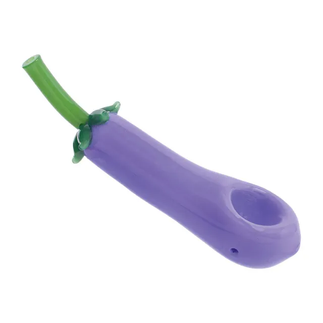 Goody Glass Eggplant glazen pijp paars 11 cm